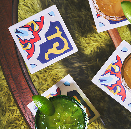 Vintage Table Coaster Set