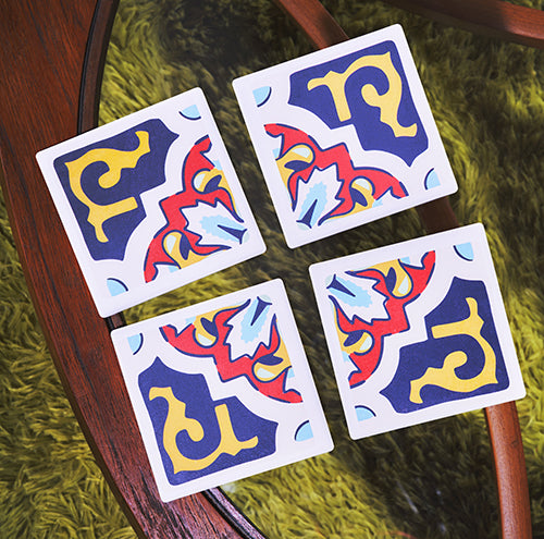 Vintage Table Coaster Set
