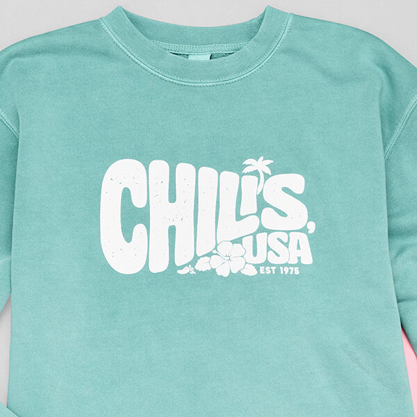 Destination Sweatshirt, Mint Green