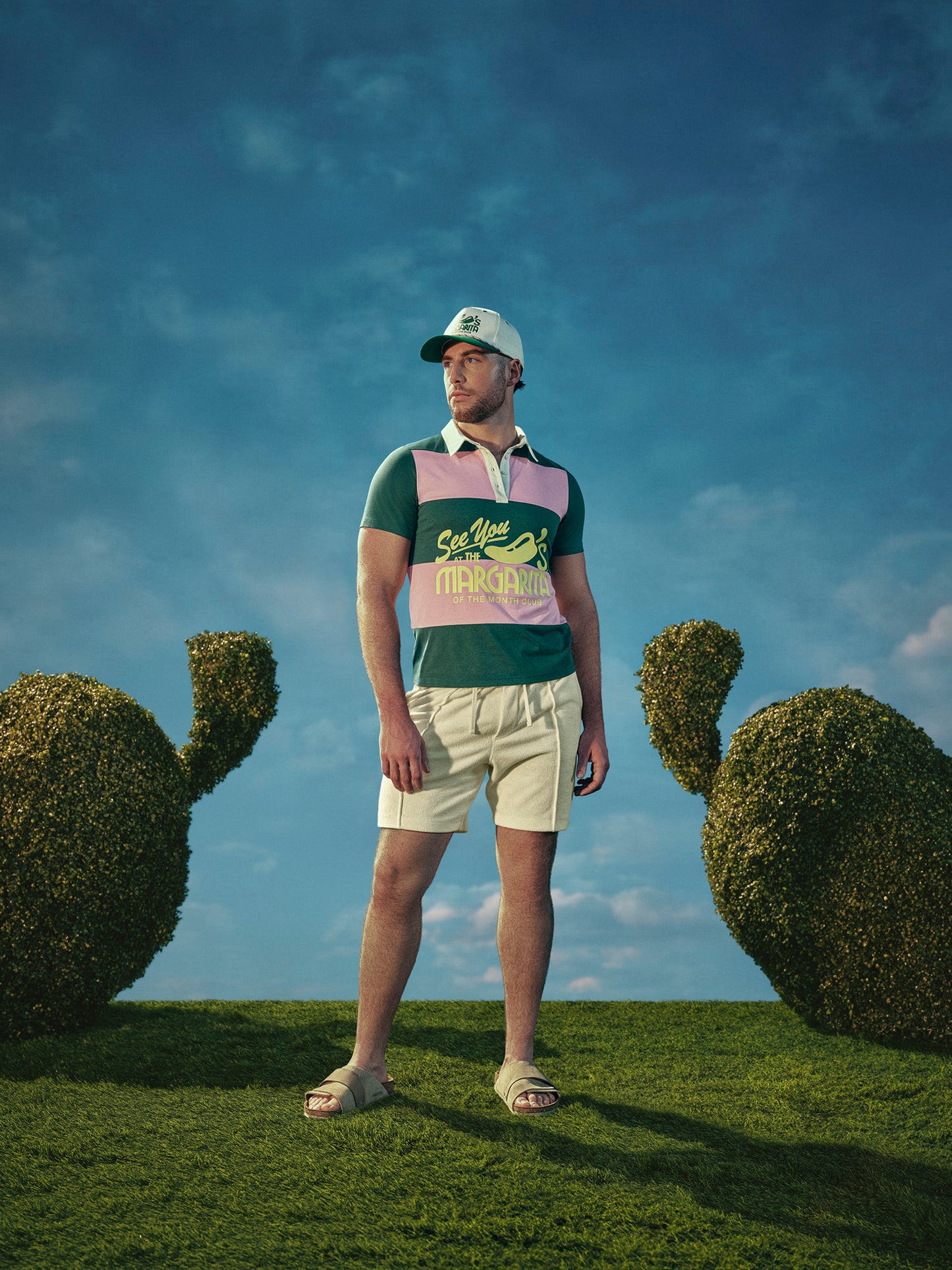 POLO SHIRT - PINK & GREEN