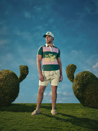 POLO SHIRT - PINK & GREEN