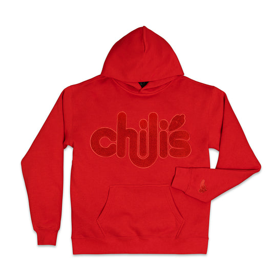 Chenille Pepper Hoodie - Red